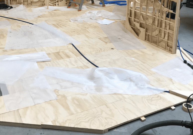 Modulaire Triplex vloer van Cogo-stand