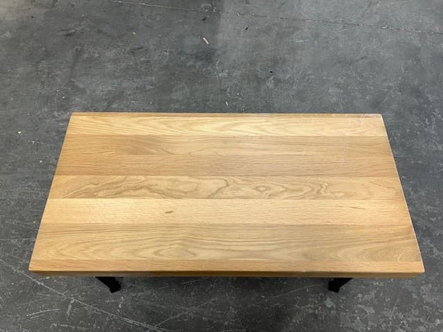 Bankje bij zettafeltje Eiken 80x40x50 cm